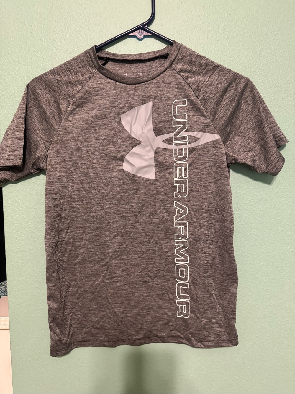 Under Armour Gray Heather Logo Short Sleeve Tee
